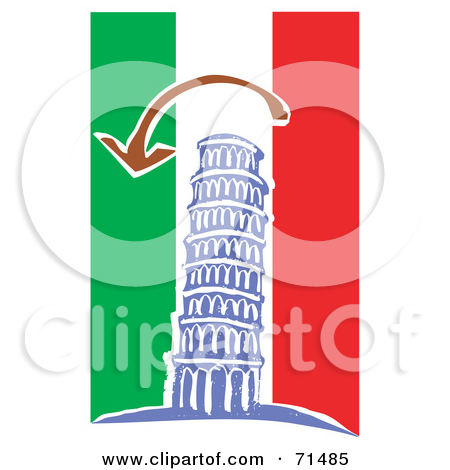 Of The Leaning Tower Of Pisa   Royalty Free Vector Clipart By Colematt