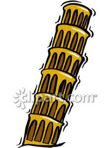 Pisa S Famous Leaning Bell Tower   Royalty Free Clipart Picture