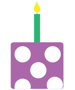 Purple Polka Dot Birthday Cake Clip Art
