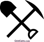 Shovel And Pick Axe Vector Clip Art
