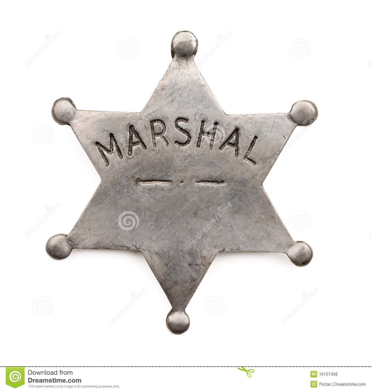 Vintage Marshal Badge Royalty Free Stock Image   Image  16107456