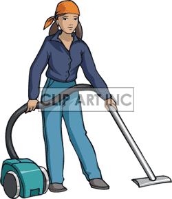 Women Working Clipart Woman Using A Vacuum