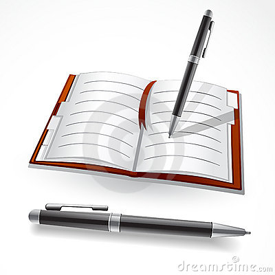 Writing In A Journal Stock Photo   Image  15823280