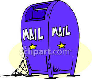 An Unused Drop Off Mailbox   Royalty Free Clipart Picture