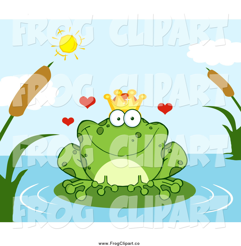 Art Of A Smitten Frog Prince Perched On A Pond Lily Pad By Hit