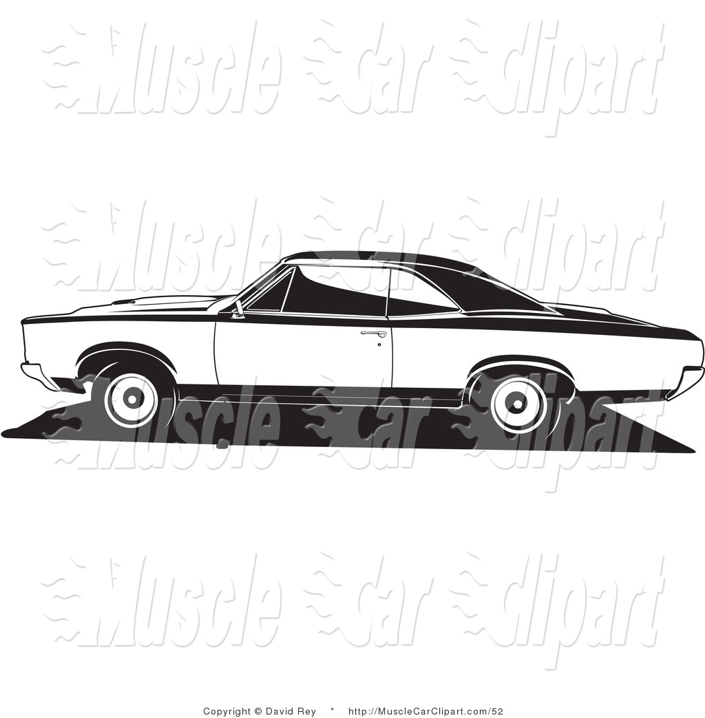 Automotive Clipart Of A 1966 Pontiac Gto Muscle Car