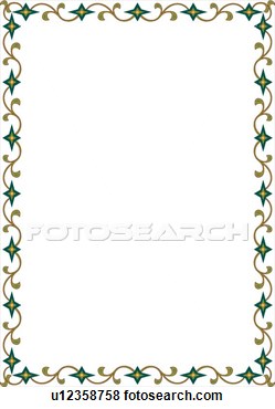 Clip Art   Gold And Green Cross Border  Fotosearch   Search Clipart