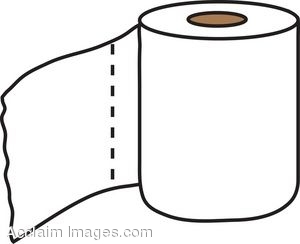 Description  Clip Art Illustration Of A Roll Of Toilet Paper  Clipart
