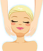 Facial Massage Illustrations And Clipart