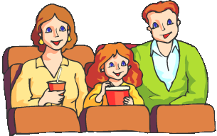 Family Movie Night Clipart Family Watching A Movie Clip
