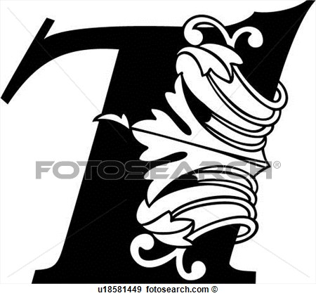 Fancy Number Hand Lettered Ornate View Large Clip Art Graphic