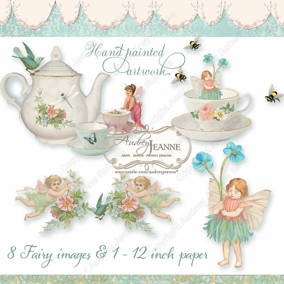 Floral Angels Whimsical Cute Fun Birthday Garden Butterfly E15 20c