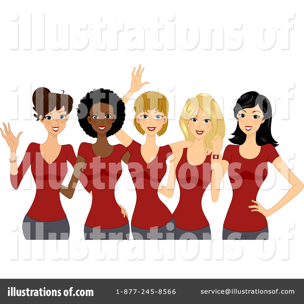 Group Of Women Clip Art Women Clipart Illustration