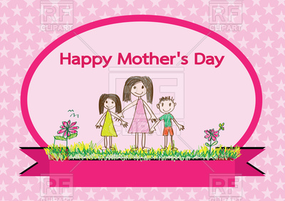 Happy Mother S Day Card With Family 87553 People Download Royalty