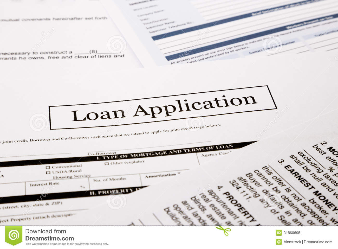 Loan Application Royalty Free Stock Photo   Image  31860695