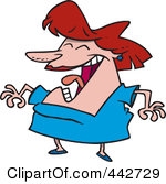 Royalty Free Rf Clip Art Illustration Of A Cartoon Fat Lady Laughing