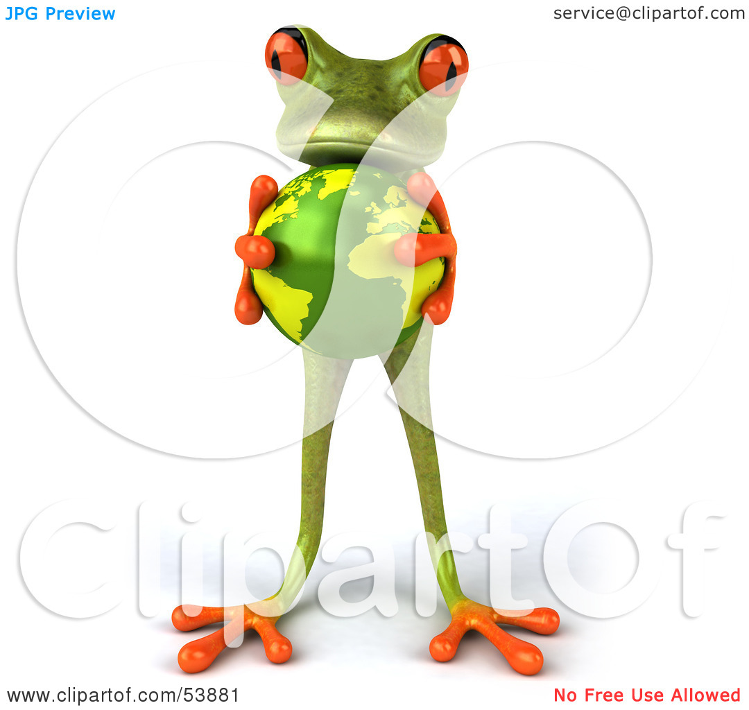 Royalty Free  Rf  Clipart Illustration Of A Cute 3d Green Tree Frog