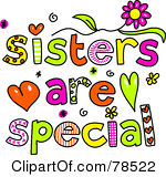 Royalty Free Rf Clipart Illustration Of Colorful Sisters Are Special