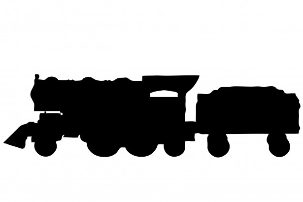Steam Locomotive Silhouette Vintage Steam Train Clipart