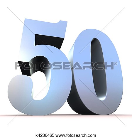 Stock Illustration   Silver Number   50  Fotosearch   Search Clipart