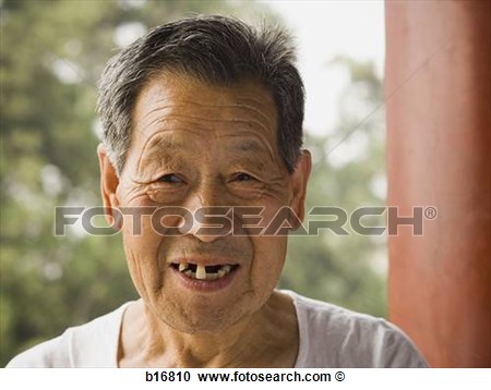 Stock Photography Of Portrait Of A Toothless Man Outdoors Smiling