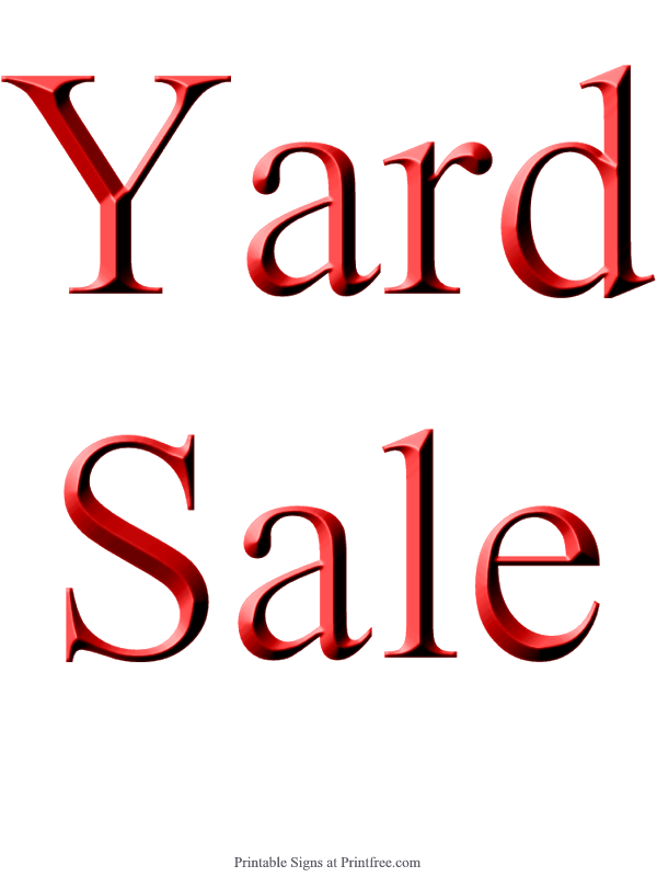 Yard Sale Sign   Clipart Best