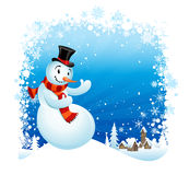Christmas Snowman Pointing Stock Illustrations Vectors   Clipart