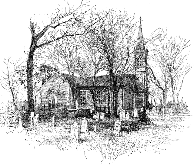 Church And Graveyard   Clipart Etc
