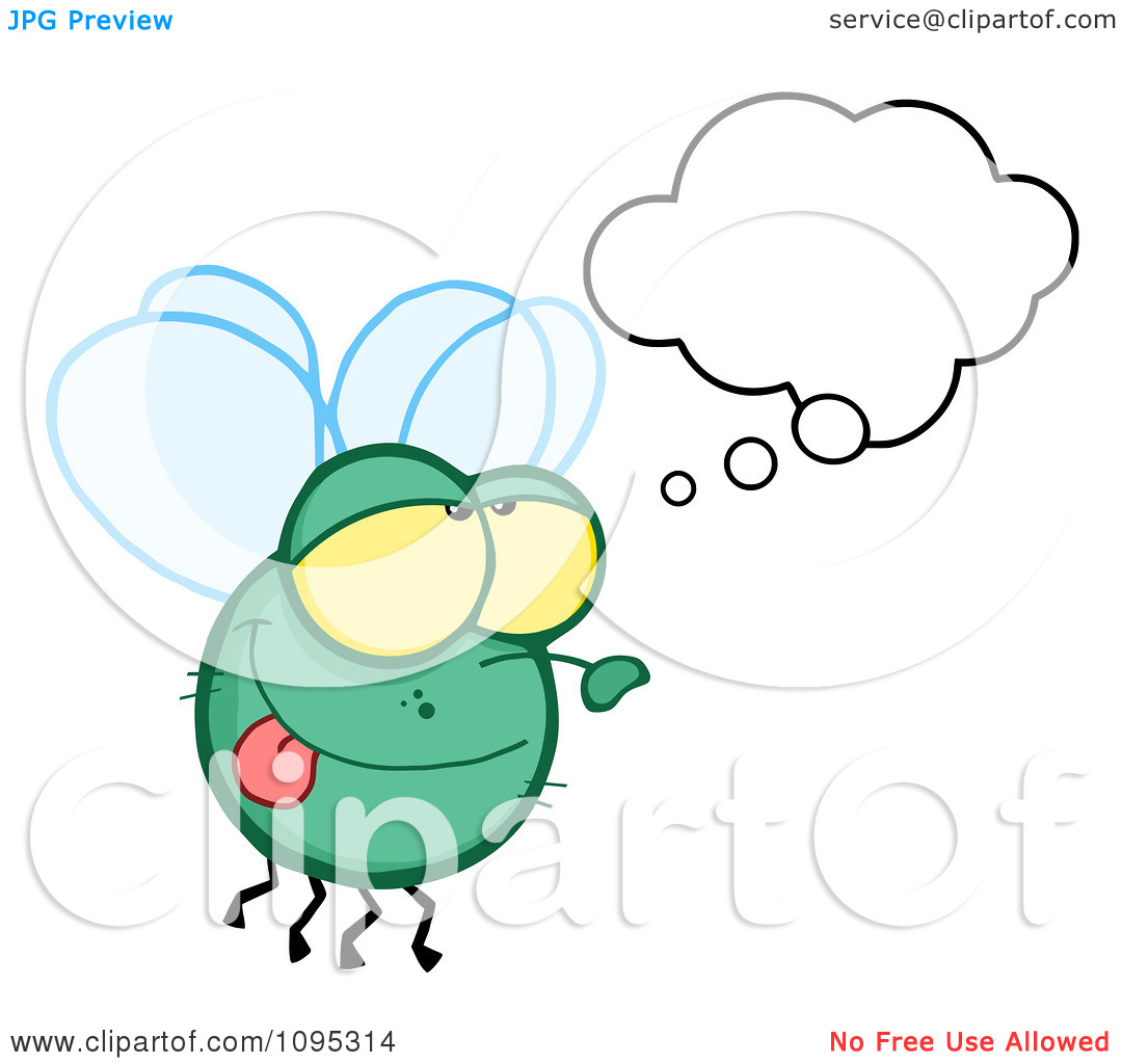 Clipart Fly Daydreaming   Royalty Free Vector Illustration By Hit Toon