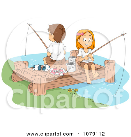 Clipart Summer Camp Kids Swimming With Inner Tubes   Royalty Free