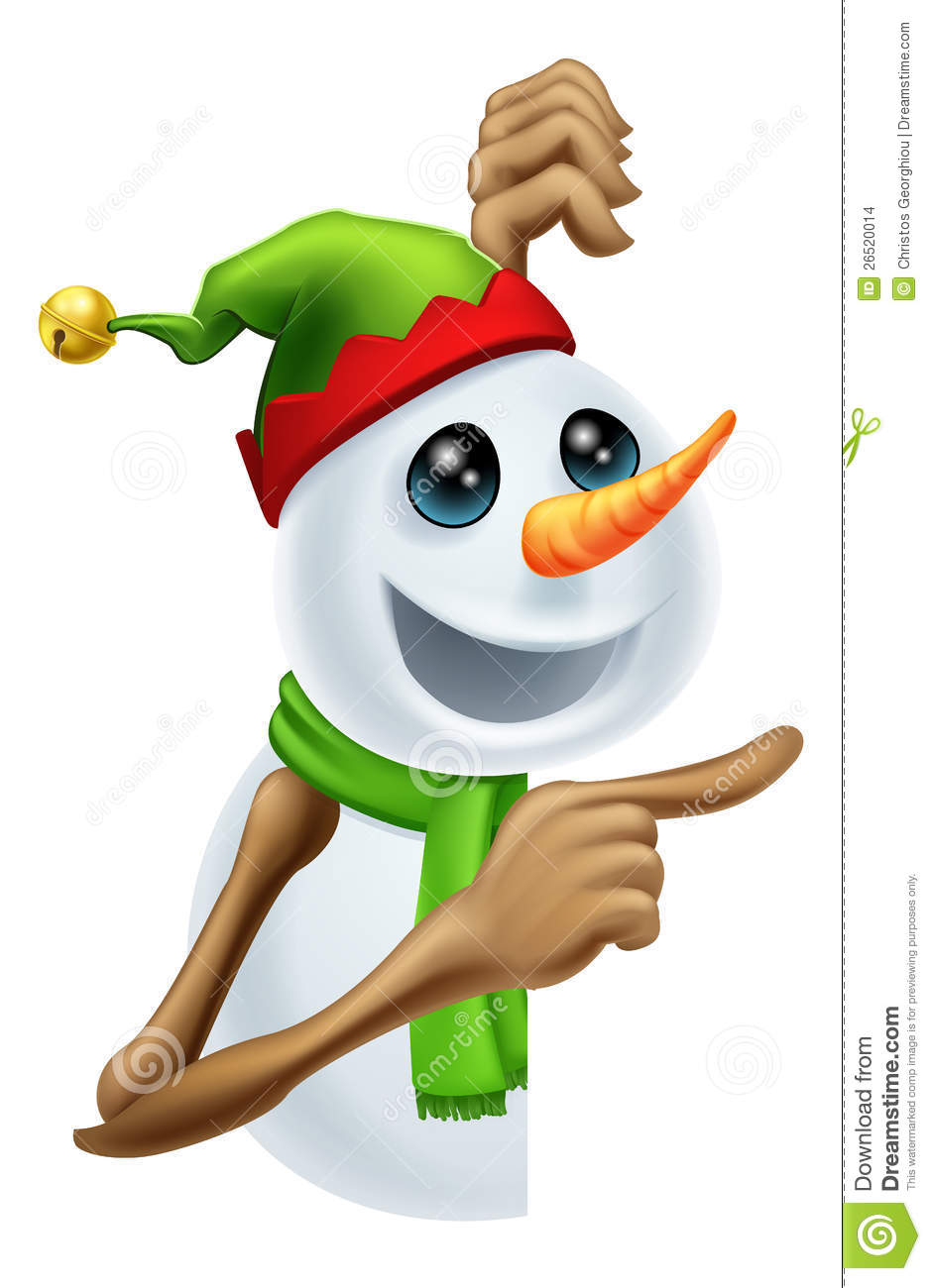 Cute Christmas Snowman Clipart Christmas Snowman Pointing