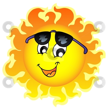 Cute Funny Sun With Sunglasses Stock Vector Clipart Cute Funny Sun