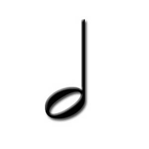 Description  This Is A Free Clipart Picture Of A Minim Or Half Note