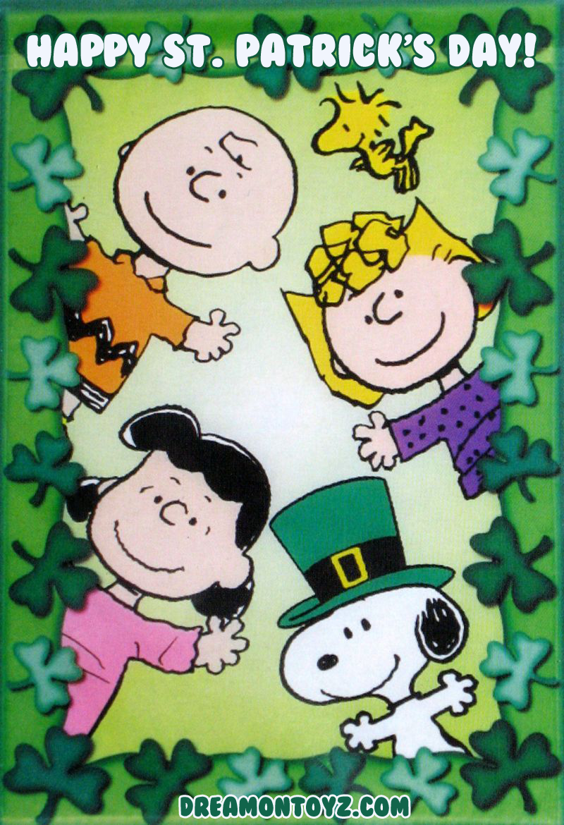 Happy St  Patrick S Day    Charlie Brown Woodstock Sally Brown Lucy    