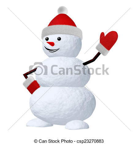 Of Snowman On White Pointing To Something   Cheerful Snowman