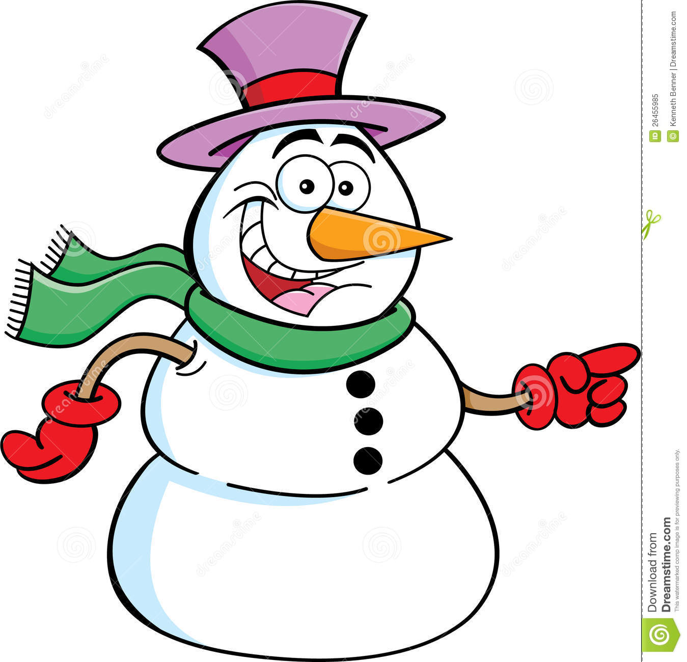 Pointing Snowman Royalty Free Stock Photo   Image  26455985