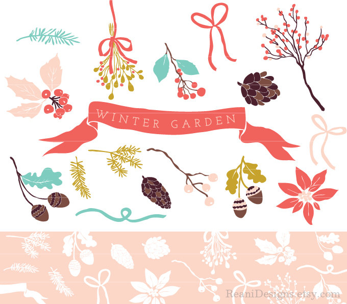 Winter Holiday Party Clipart Winter Garden Clipart And