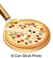 Yummy Pizza   Illustration Of Yummy Cheesy Pizza On Pan