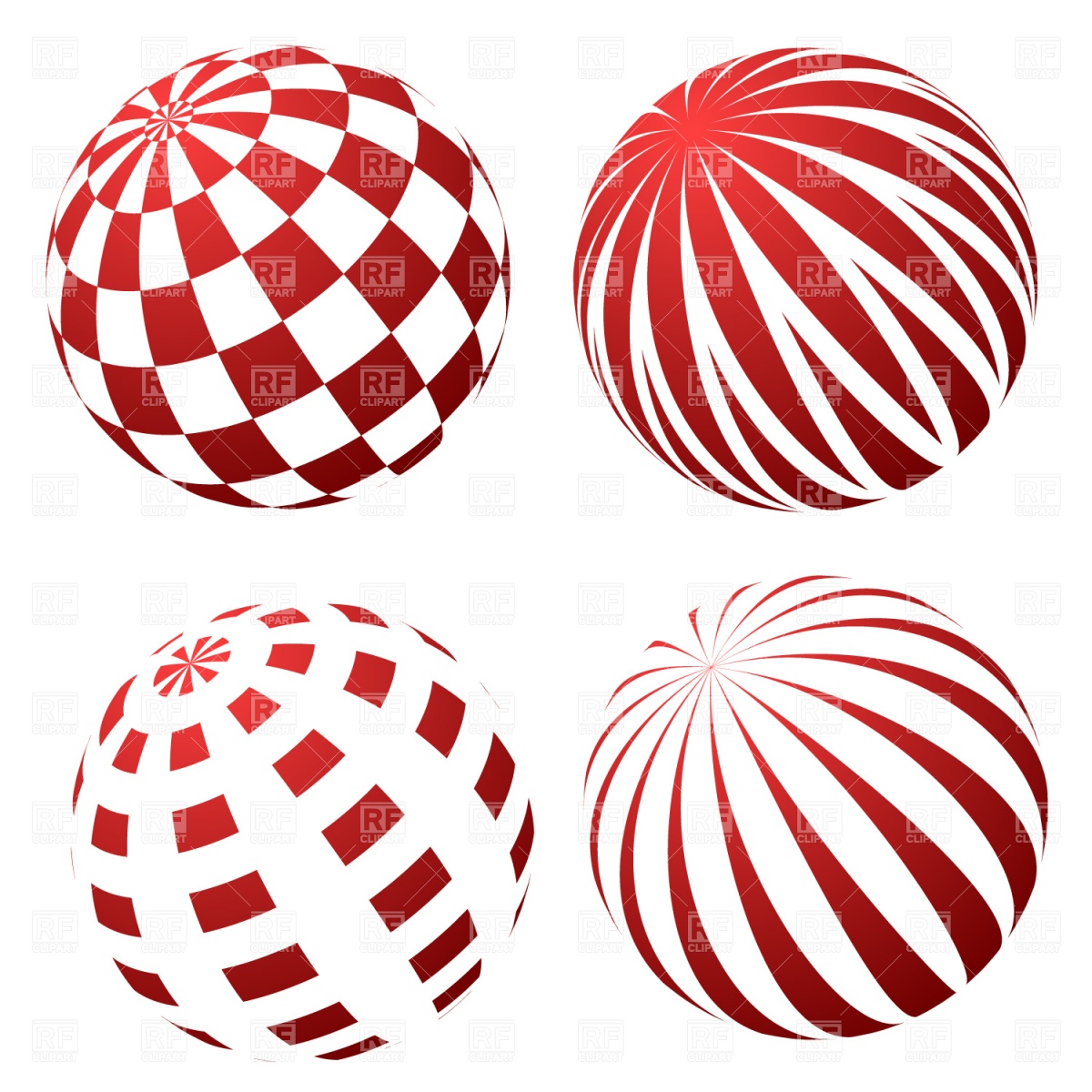 3d Spheres With Patterns 1253 Download Royalty Free Vector Clipart    