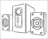 Computer Speakers   Clipart Graphic