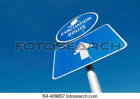 Evacuation Route Signs Are Posted Along All Roads In Florida To Show