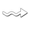 Free Clipart Image Of A White Arrow With A Wavy Shaft