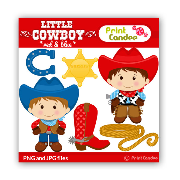 Little Cowboy Clipart Little Cowboy  Red   Blue 