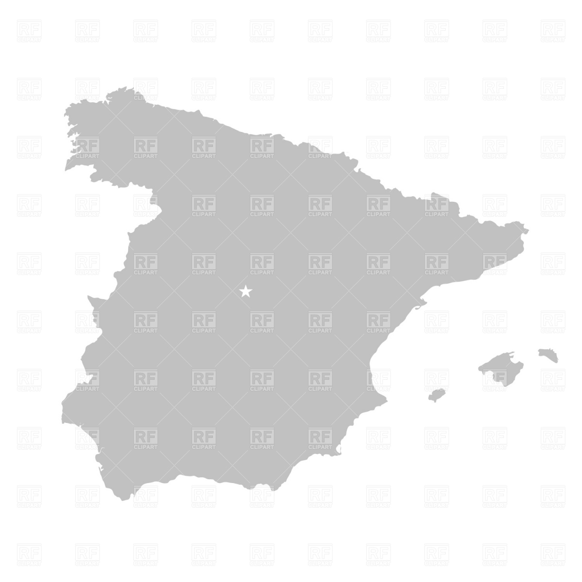     Of Spain Map Outline Download Royalty Free Vector Clipart  Eps