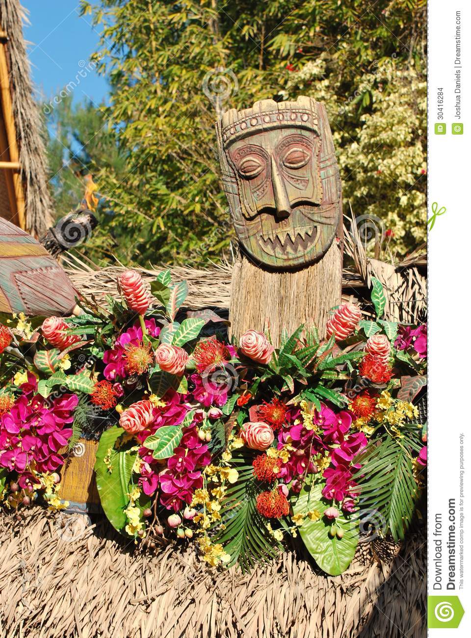 One Of The Tiki Gods Outside The Tiki Room Attraction At Disneyland