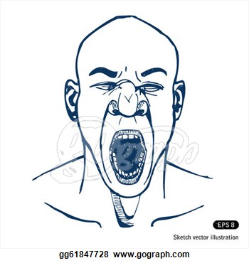     Or Yawning Man  Open Mouth  Clipart Drawing Gg61847728   Gograph
