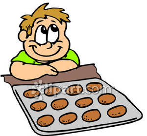 Patience Clipart Little Boy Waiting For Cookies To Cool Royalty Free