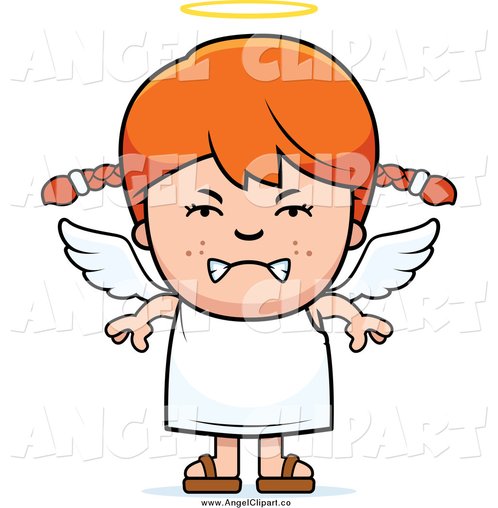     Preview  Clip Art Of A Mean Red Haired White Angel Girl By Cory Thoman