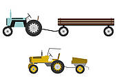 Red Tractor Clipart And Illustrations