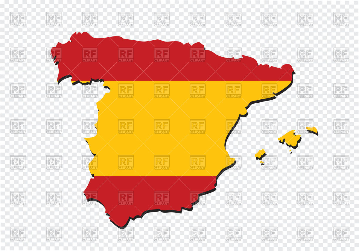 Spain Flag And Map 88095 Download Royalty Free Vector Clipart  Eps 